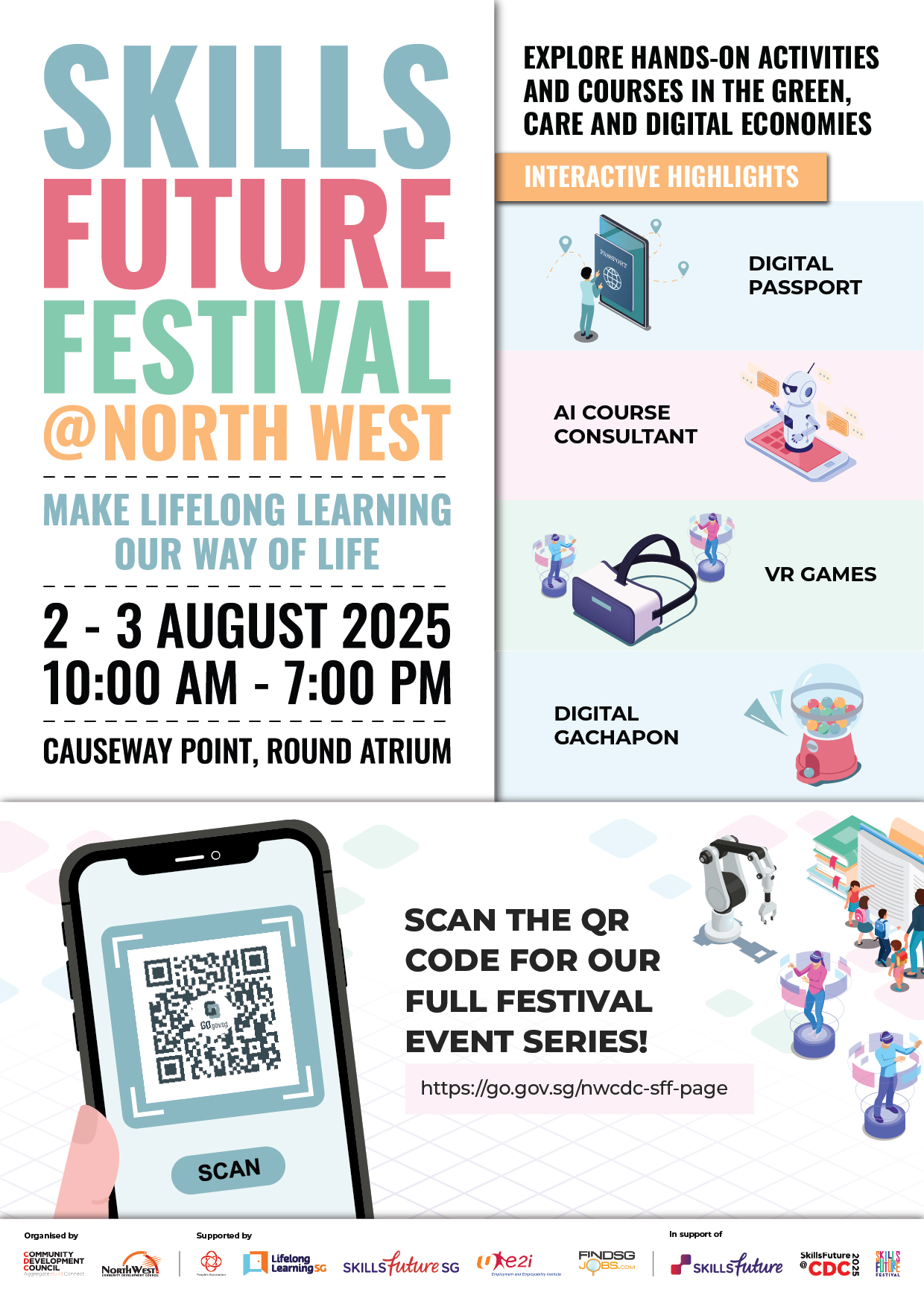 SkillsFuture Festival @ North West 2025 Poster