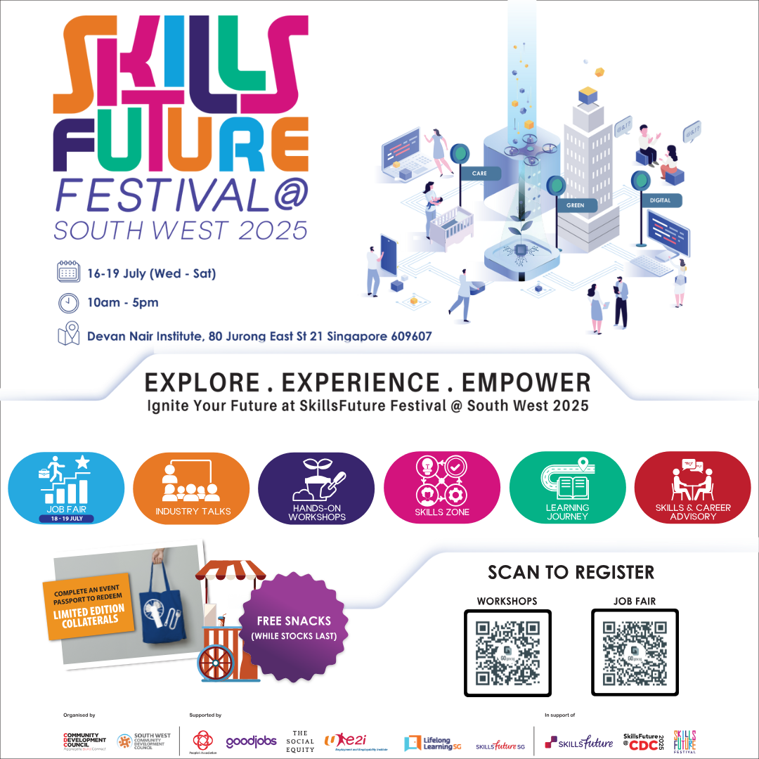 SkillsFuture Festival @ South West 2025 Poster